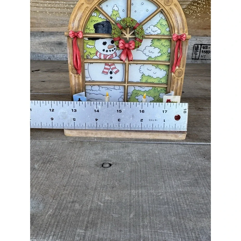 Windows our America candle holder tea‎ light vintage as is snowman Xmas decor